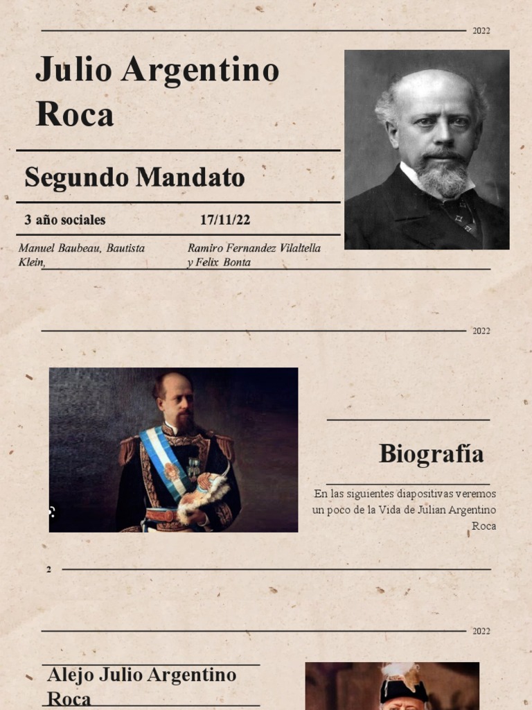 Biografía de Julio A. Roca | PDF