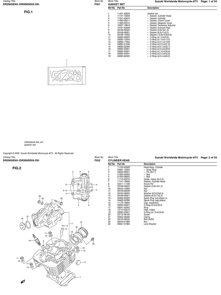 スズキ P.D.F. ASSEMBLY 51770-06B00 Despiece Suzuki DR200cc2006-2008 | PDF | Clutch | Washer (Hardware)
