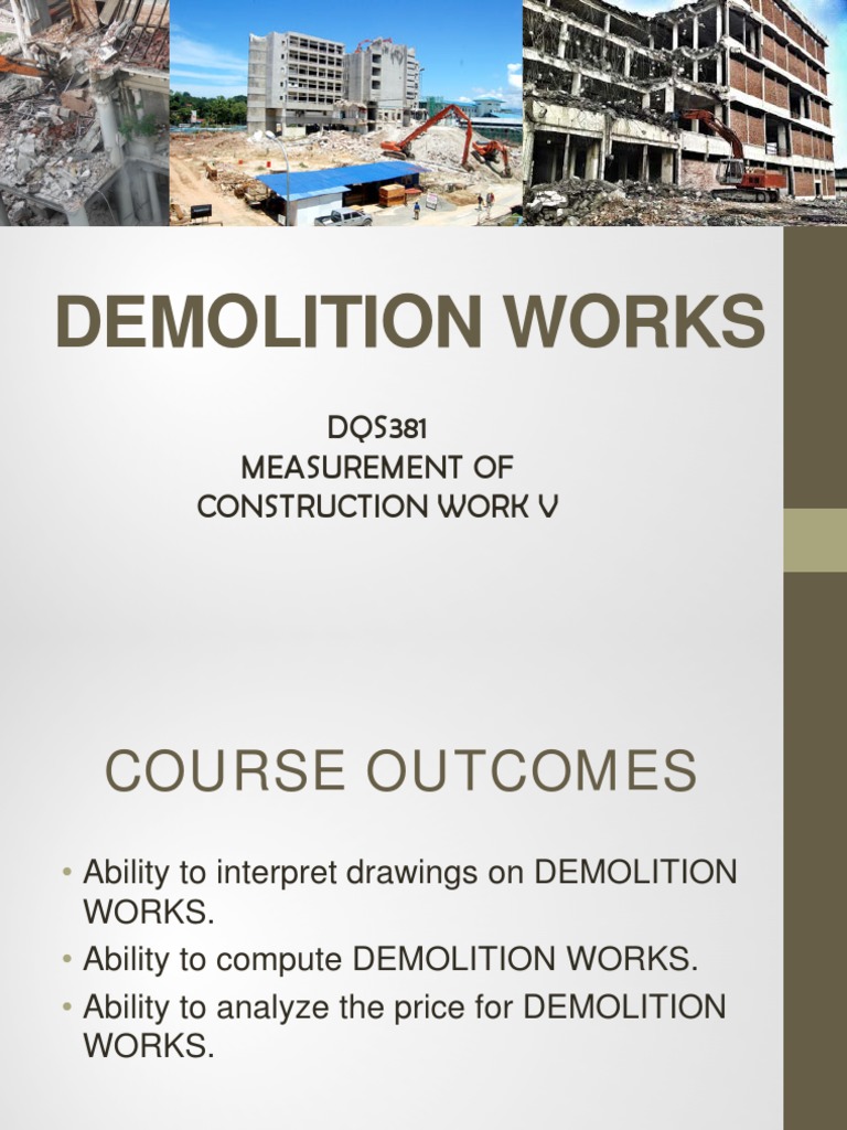 Demolition and Alteration Works Guide | PDF | Demolition | Building ...