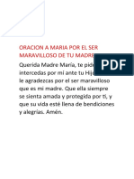 Oracion A Maria Por El Ser Maravilloso de Tu Madre