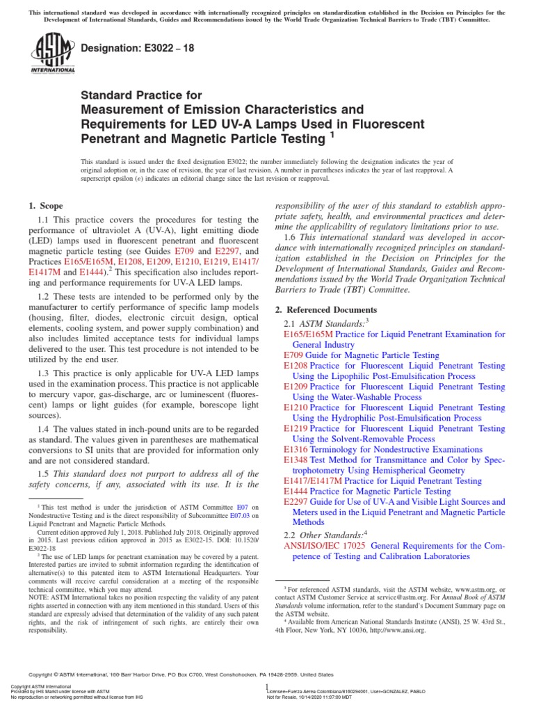 9.astm e 3022 18 PDF Ultraviolet Light Emitting Diode