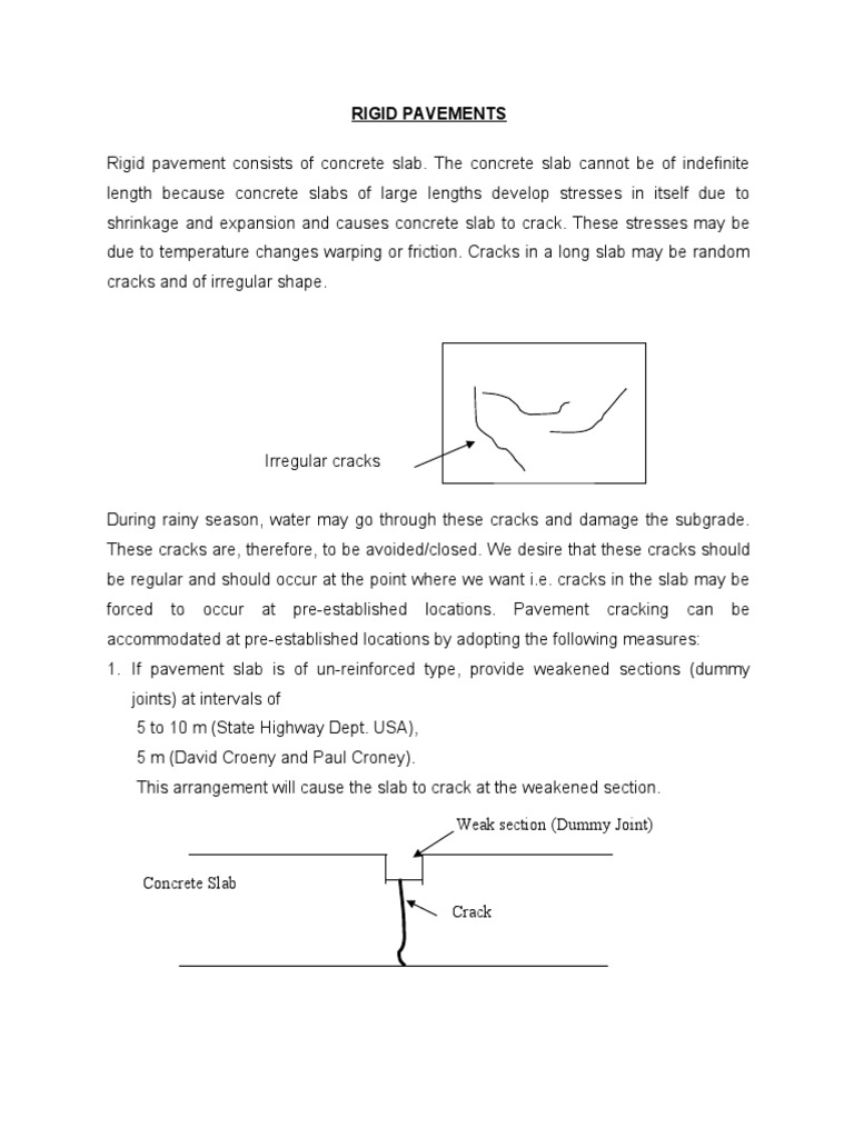 Understanding Rigid Pavement Joints | PDF | Concrete | Road Surface