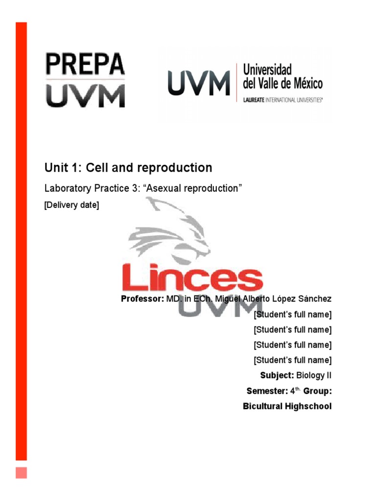 Asexual Reproduction Lab Practice Guide | PDF | Reproduction | Biology