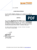 Carta Laboral Juan Calle