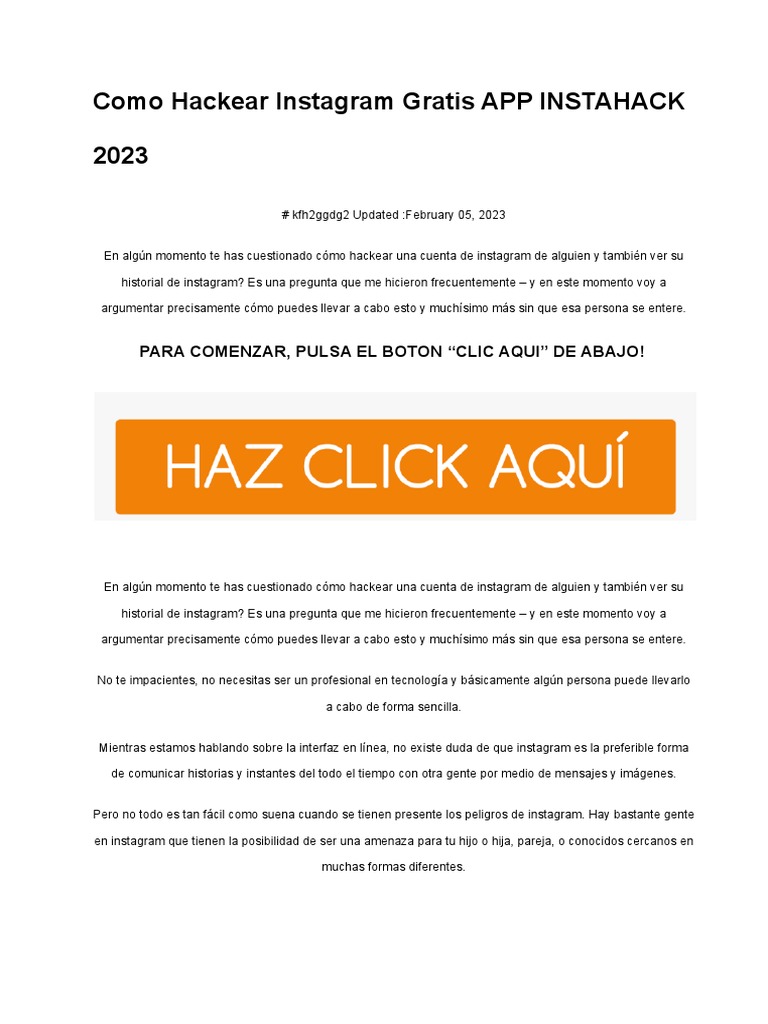 Como hackear una cuenta de instagram 2023 pdf pdf