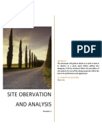 Site Observation and Analysis