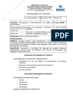 HIS022 Planejamento e Desenvolvimento de Objetos de Aprendizagem. Prof. Luiz Eduardo