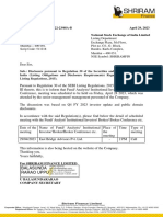 SEC/FILING/BSE-NSE/22-23/68A-B BSE Limited April 29, 2023 National Stock Exchange of India Limited