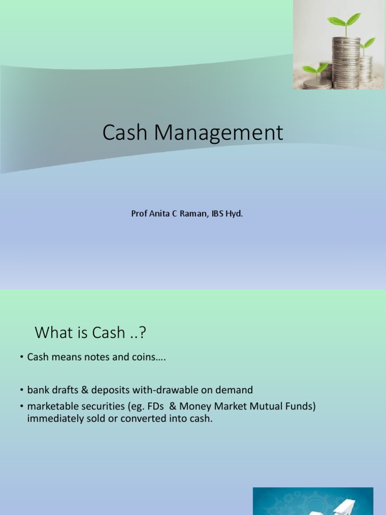 CASH MANAGEMENT TECHNIQUES PDF visual data 8