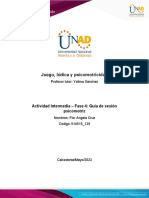 Tarea 4 - Guía de Sesión Psicomotriz - Angela Cruz