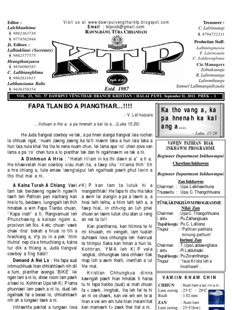 Fapa Tlan Bo A Piangthar... !!!!: Ka Tho Vang A, Ka Pa Hnenah Ka Kal ...