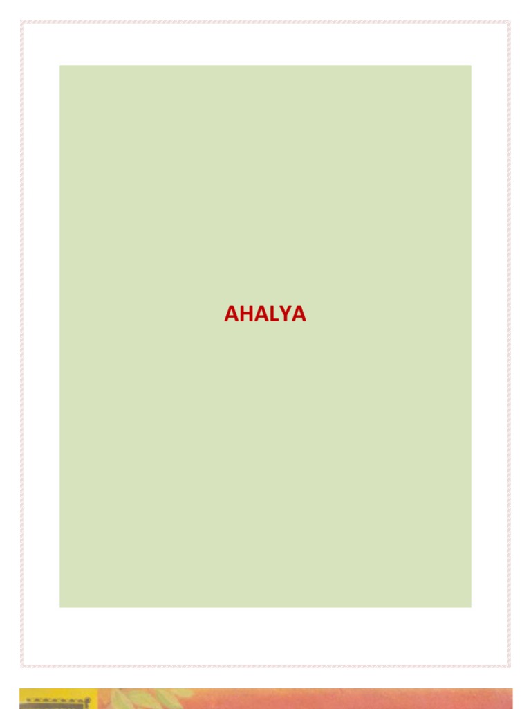 AHALYA | PDF