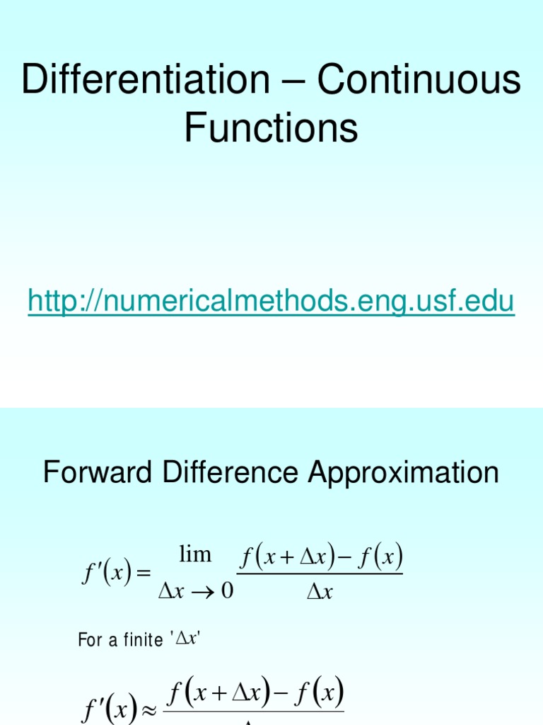 Material Semana 2 | PDF | Finite Difference | Approximation