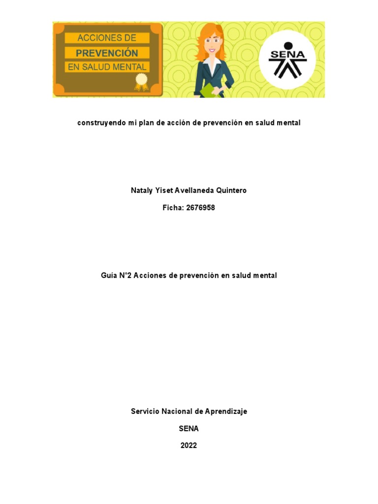 Plan de Acción para la Salud Mental | PDF | Deportes | Sicología