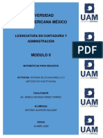 Sistema de Ecuaciones 2X2 PDF
