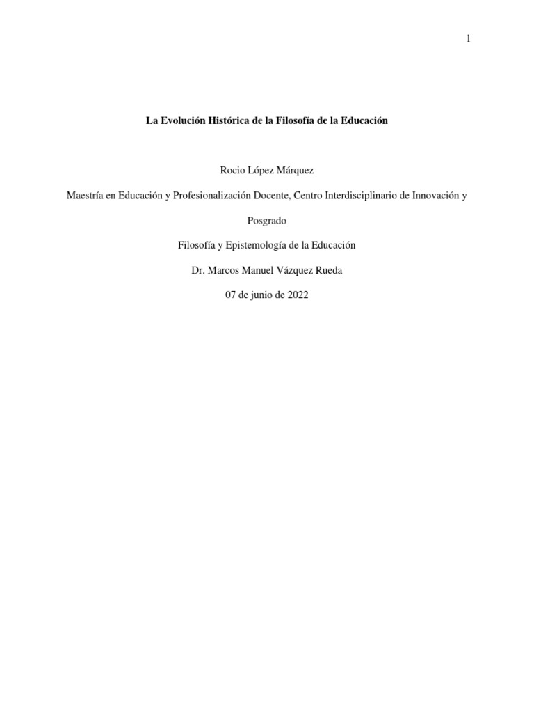 Evolución de la Filosofía Educativa | PDF | Aprendizaje | Enseñando