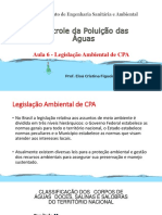 Aula 6 - LEGISLAÇÃO AMBIENTAL PARA CONTROLE E POLUIÇÃO DAS AGUAS