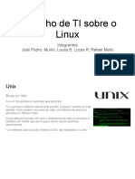 Trabalho de TI sobre Linux e Unix por 5 estudantes