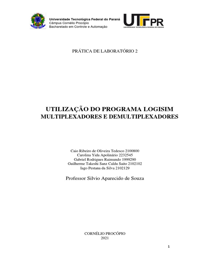 Prática de Logisim: Mux e Demux | PDF