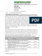 Informe N°073-Solicito Disponibilidad Presupuestal para Liquidacion de Obras Ejecutadas Cman