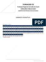 Gabaritos concursos FUNSAÚDE-CE