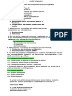 Cuestionario Procesos Metabolicos PDF