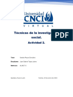 Actividad 2 Tecnicas de La Investigacion Social