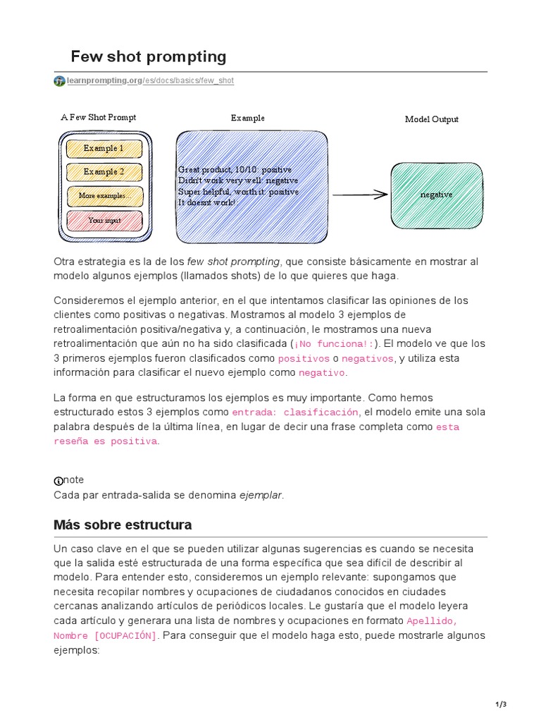 Guía de Few-Shot Prompting en IA | PDF | Ciencia cognitiva | Informática