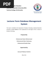 Lecturer Form Management System