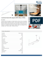 Manual Luminaria Lineal LED Colgante 60W 180cm 5100lm