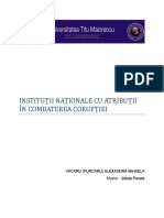 Instituții Naționale Cu Atribuții În Combaterea Corupției PDF