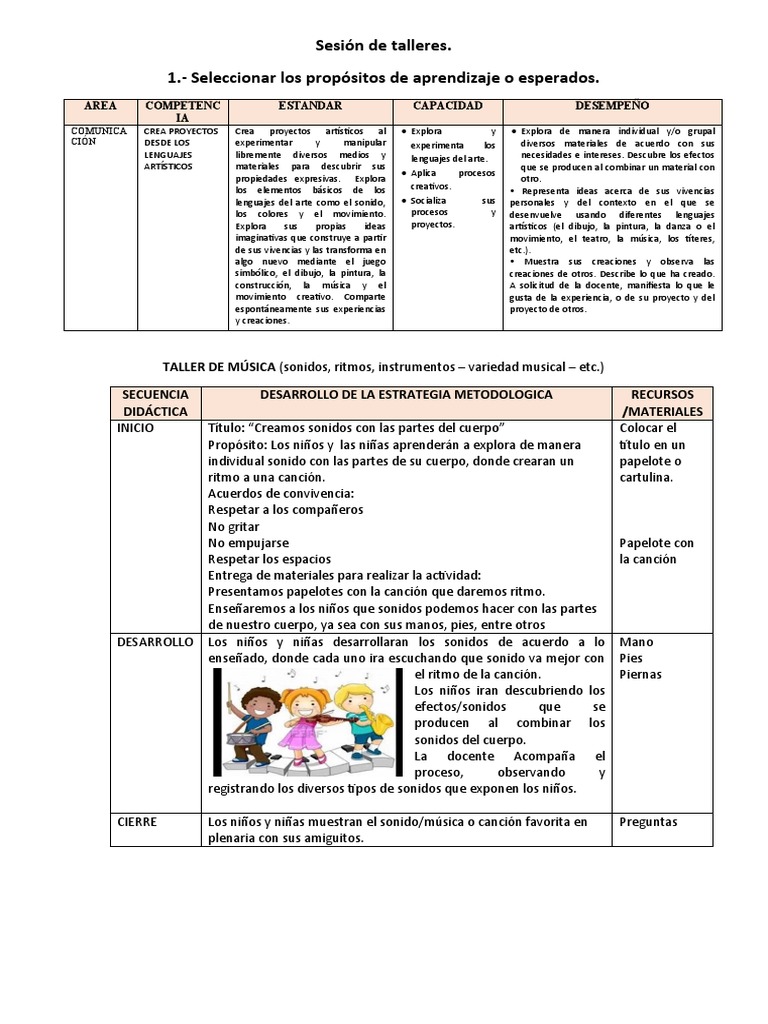 Talleres de Arte y Música para Niños | PDF | Bailes | Aprendizaje