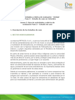 Guía y rúbrica de evaluación - Estudios de caso sector hidrocarburos, minero, eléctrico, infraestructura vial y manufacturera