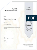 Certificado Coursera Eliezer