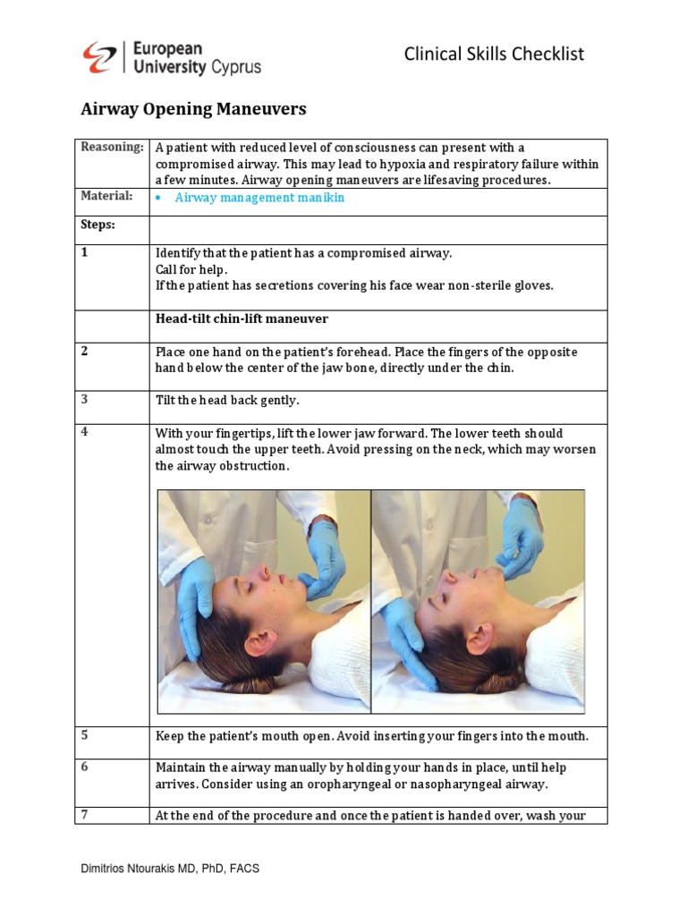 Airway opening maneuvers.pdf PDF Clinical Medicine Human Anatomy