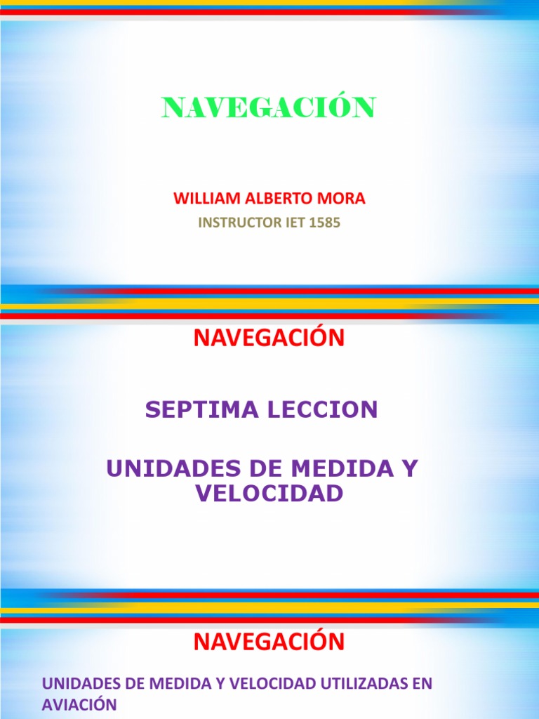 Unidades de Medida y Velocidad en Aviacion Eia | PDF | Número de Mach ...