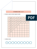 Ficha - Numeros Del 1 Al 9 - Matematicas