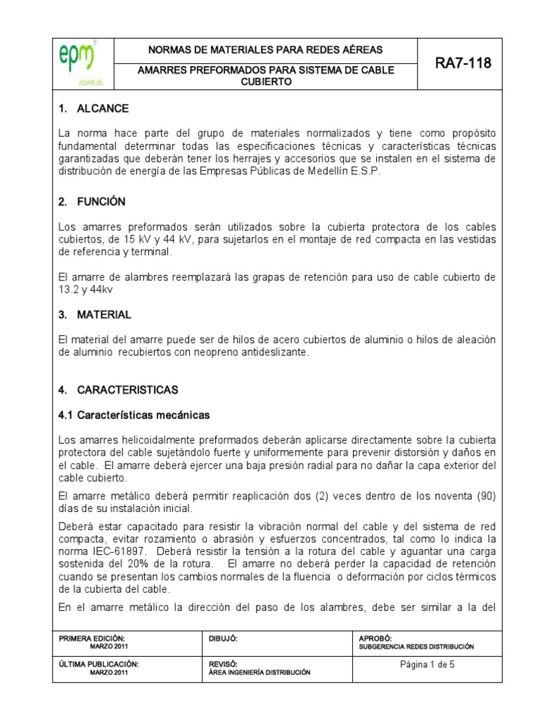 RA7 118NormaArrarrescablecubierto PDF | PDF | Ingeniería de Edificación ...