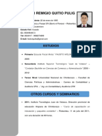 Hoja de Vida Hector Quitio PDF