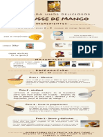 Infografía Receta Cocina Divertida Ingredientes y Pasos Fondo Crema PDF