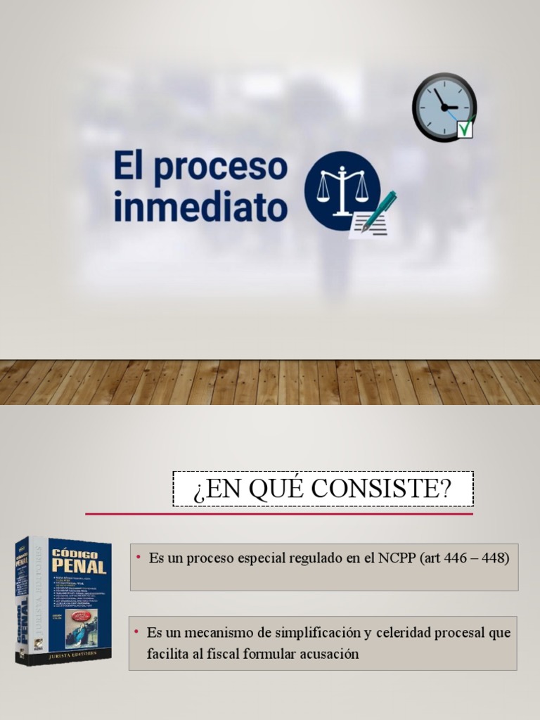 Proceso Inmediato Diapositivaas | PDF