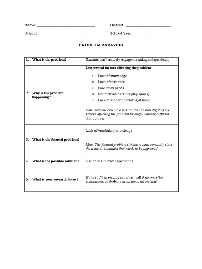 AR Problem Analysis MT PDF