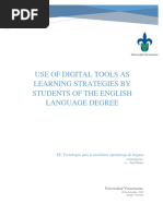 Use of Digital Tools As Learning Strategies by Students of The English Language Degree Research Project