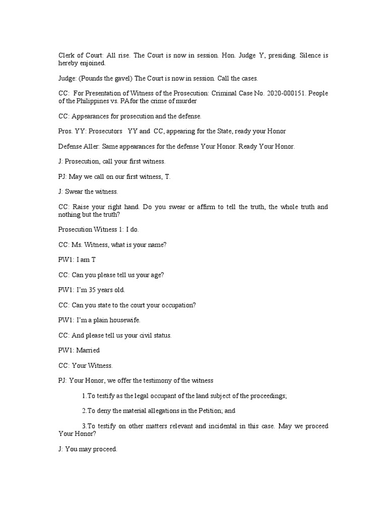 Clerk of Court PDF Witness Affidavit