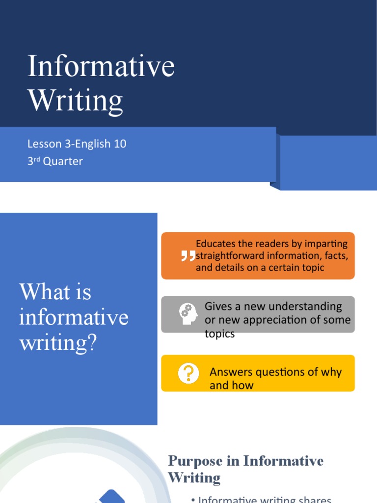 Understanding Informative Writing | PDF | Wellness | Science & Mathematics