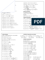 Tabela de Derivadas e Integrais PDF