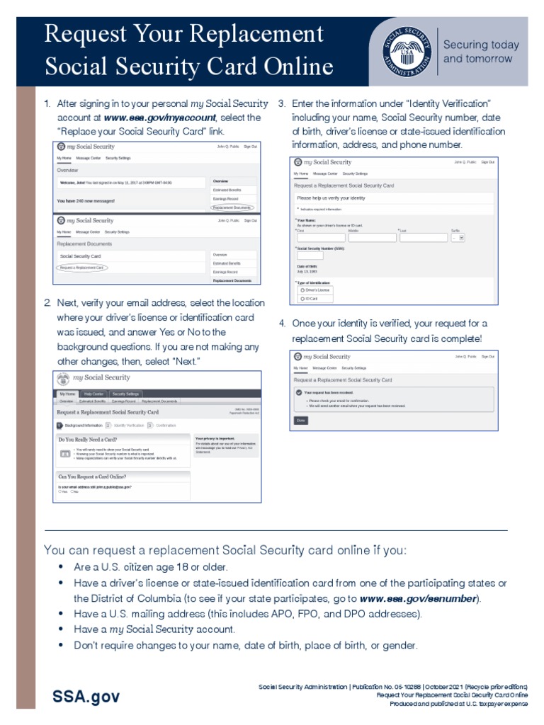 A Step-by-Step Guide to Requesting a Replacement Social Security Card ...