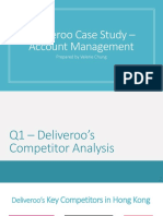 Deliveroo - Case Study Presentation - Valerie Chung PDF