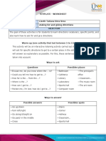 Worksheet Template - Asking For and Giving Directions - Liseth Tatiana Vera