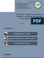 Apresentação Manual de Terapia Nutricional em Pediatria (Avaliação Nutricional e Necessidades Nutricionais